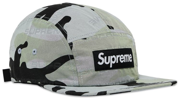 Supreme Reflective Jacquard Camp Cap Arctic Woodland Camo