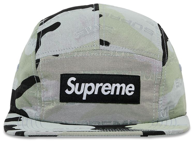 Supreme Reflective Jacquard Camp Cap Arctic Woodland Camo