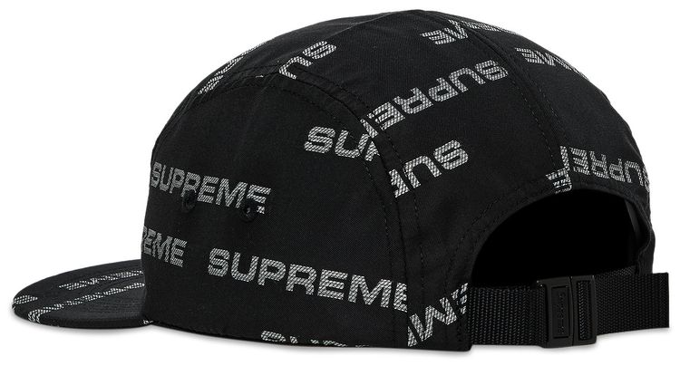 Supreme Reflective Jacquard Camp Cap Black