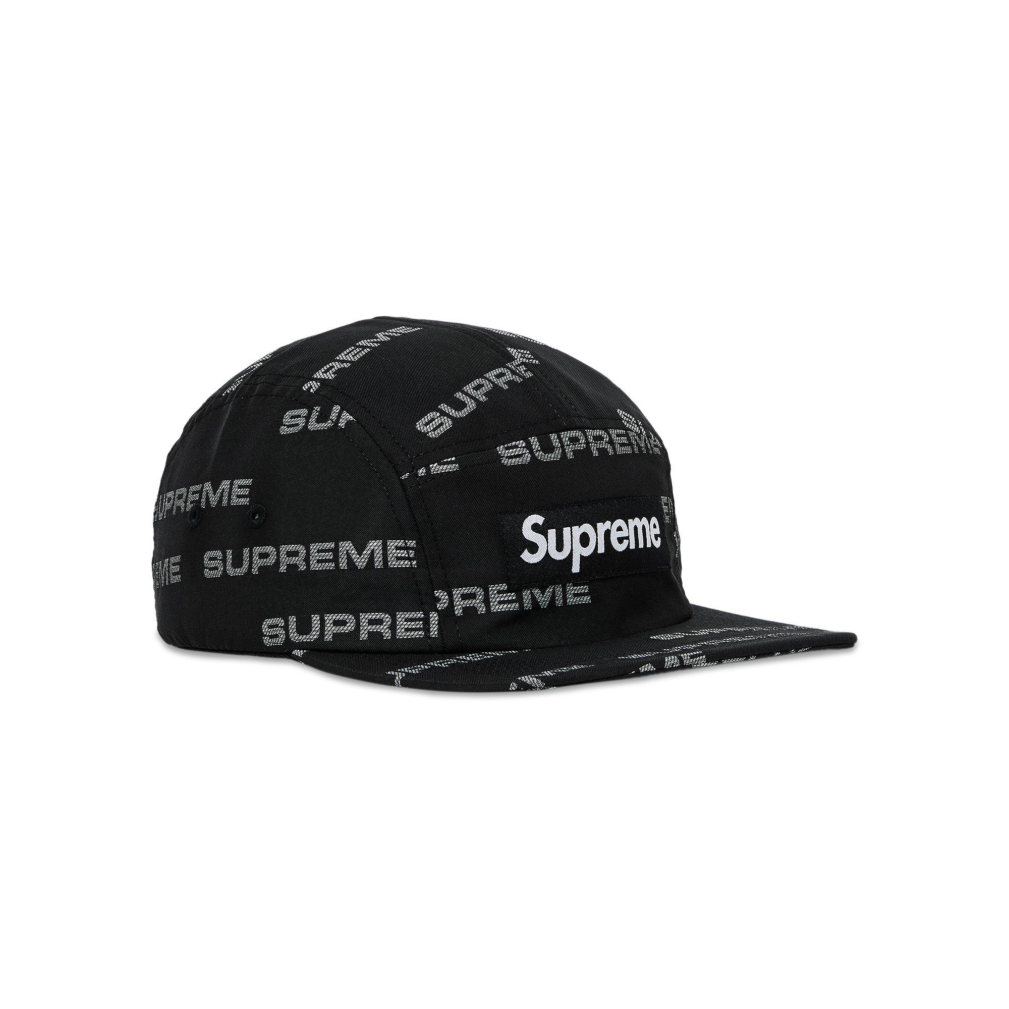 Buy Supreme Reflective Jacquard Camp Cap 'Black' - FW24H18