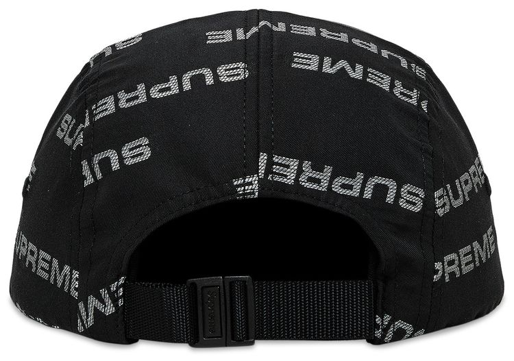 Supreme Reflective Jacquard Camp Cap Black