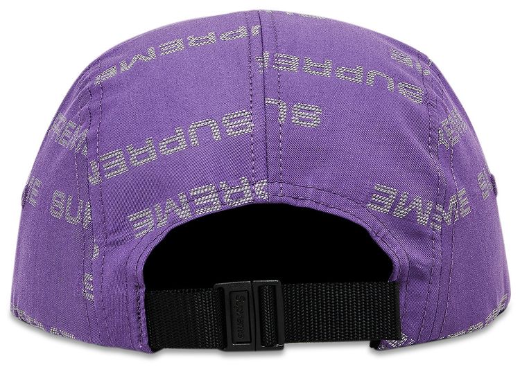 Supreme Reflective Jacquard Camp Cap Purple