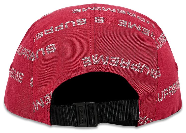 Supreme Reflective Jacquard Camp Cap Red