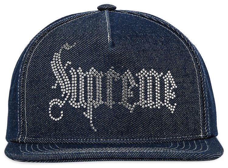 Supreme Rhinestone 5 Panel Denim