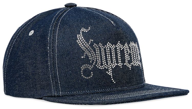 Supreme Rhinestone 5 Panel Denim