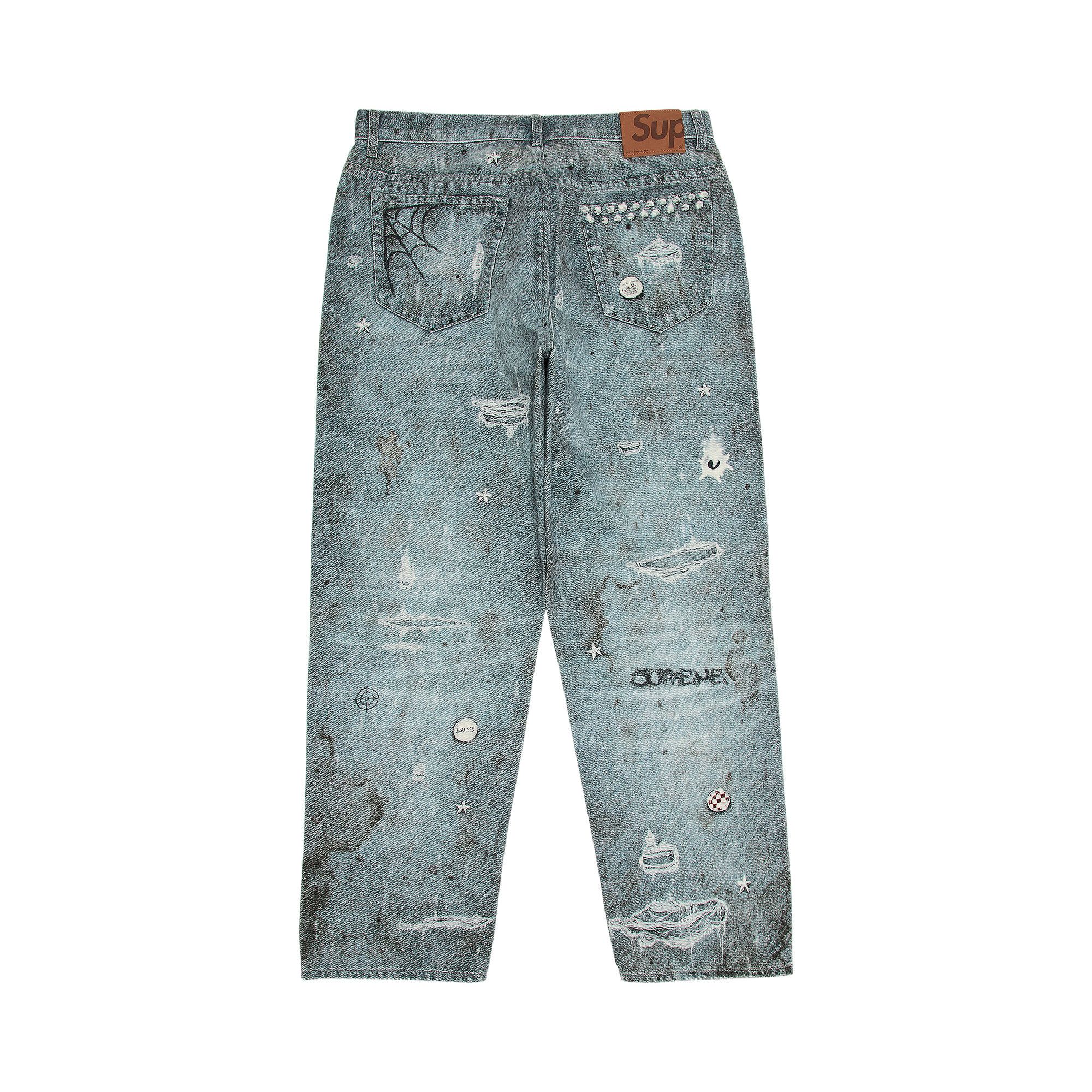 Buy Supreme HJR Trompe L'oeil Loose Fit Jean 'Blue' - FW24P86 BLUE | GOAT