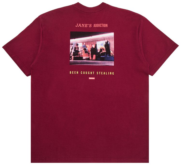 Supreme x Janes Addiction Stealing Tee Cardinal