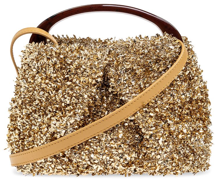Dries Van Noten Embellished Mini Handbag Gold