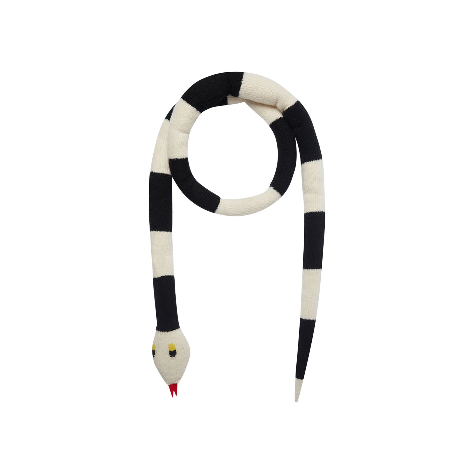 Buy Walter Van Beirendonck 3D Snake Scarf 'Black/White' - 9012