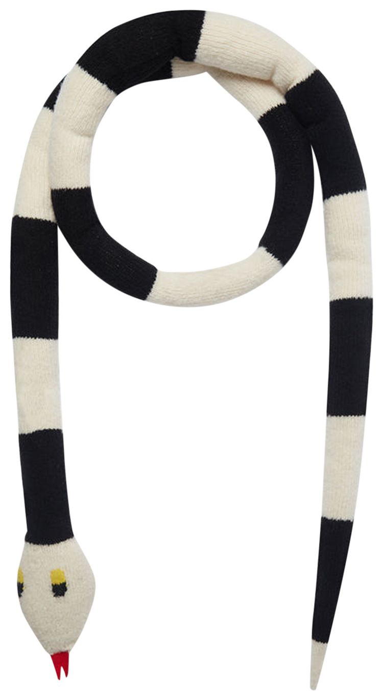 Walter Van Beirendonck 3D Snake Scarf BlackWhite