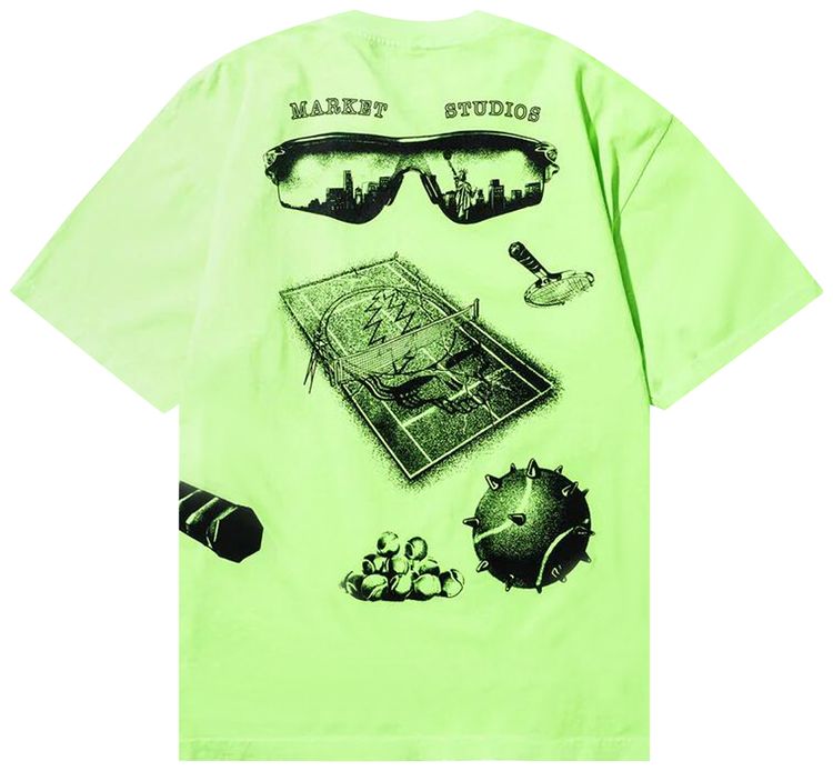 Market x Grateful Dead Service T Shirt Neon Yellow