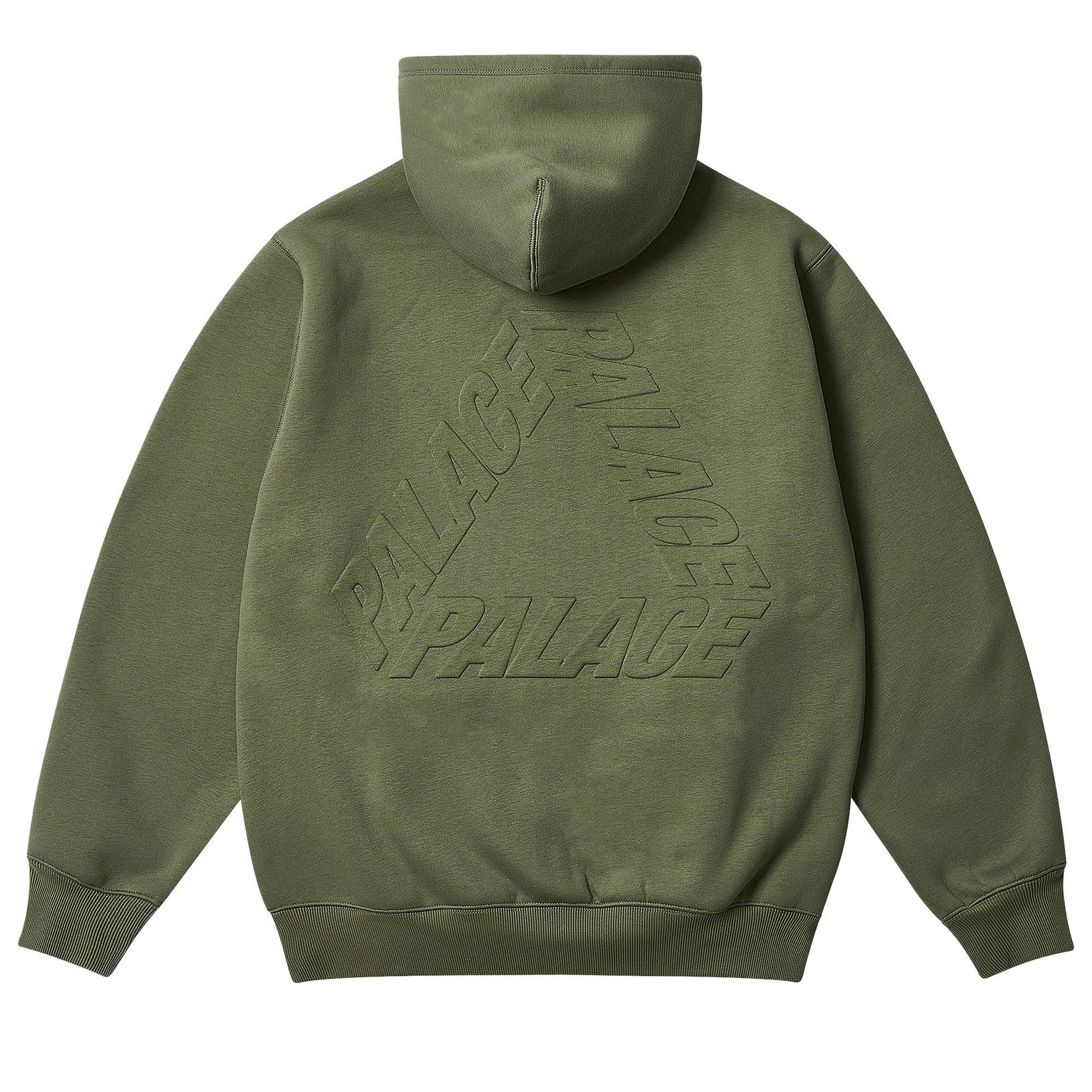 Buy Palace Thermal Embossed P3 Zip Hood 'The Deep Green
