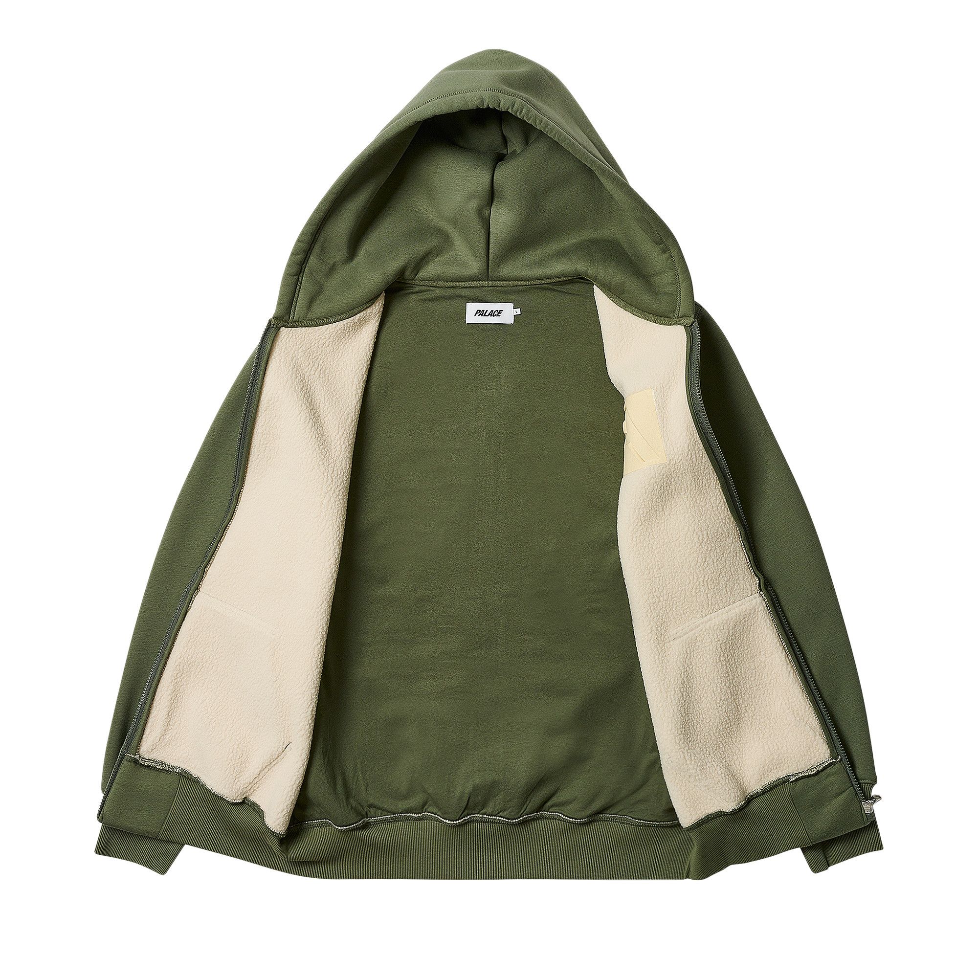 Buy Palace Thermal Embossed P3 Zip Hood 'The Deep Green
