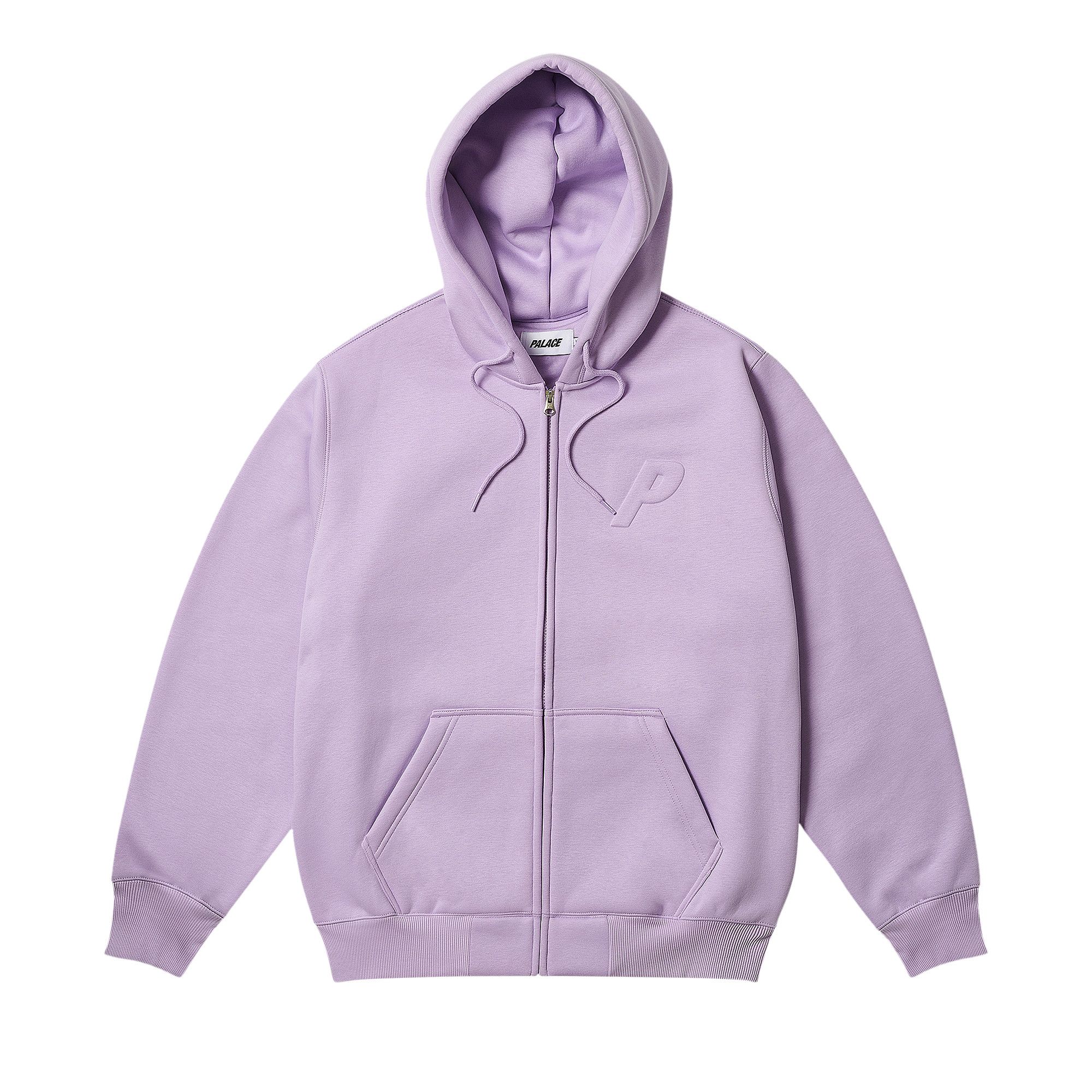 Buy Palace Thermal Embossed P3 Zip Hood 'Pastel Purple' - P27CS083