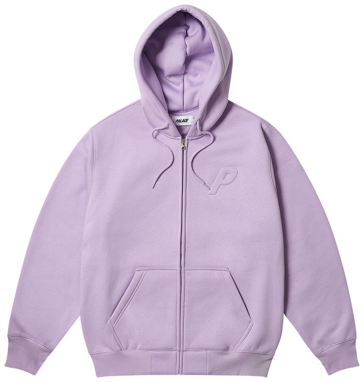 Palace Thermal Embossed P3 Zip Hood Pastel Purple
