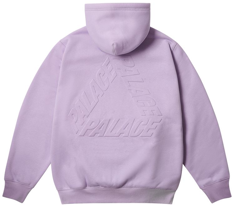 Palace Thermal Embossed P3 Zip Hood Pastel Purple