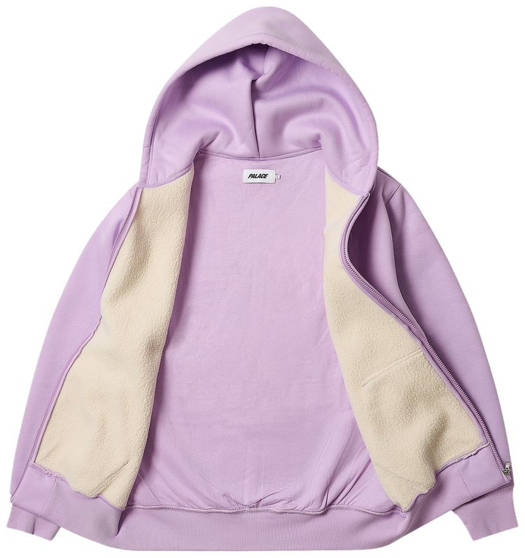 Palace Thermal Embossed P3 Zip Hood Pastel Purple