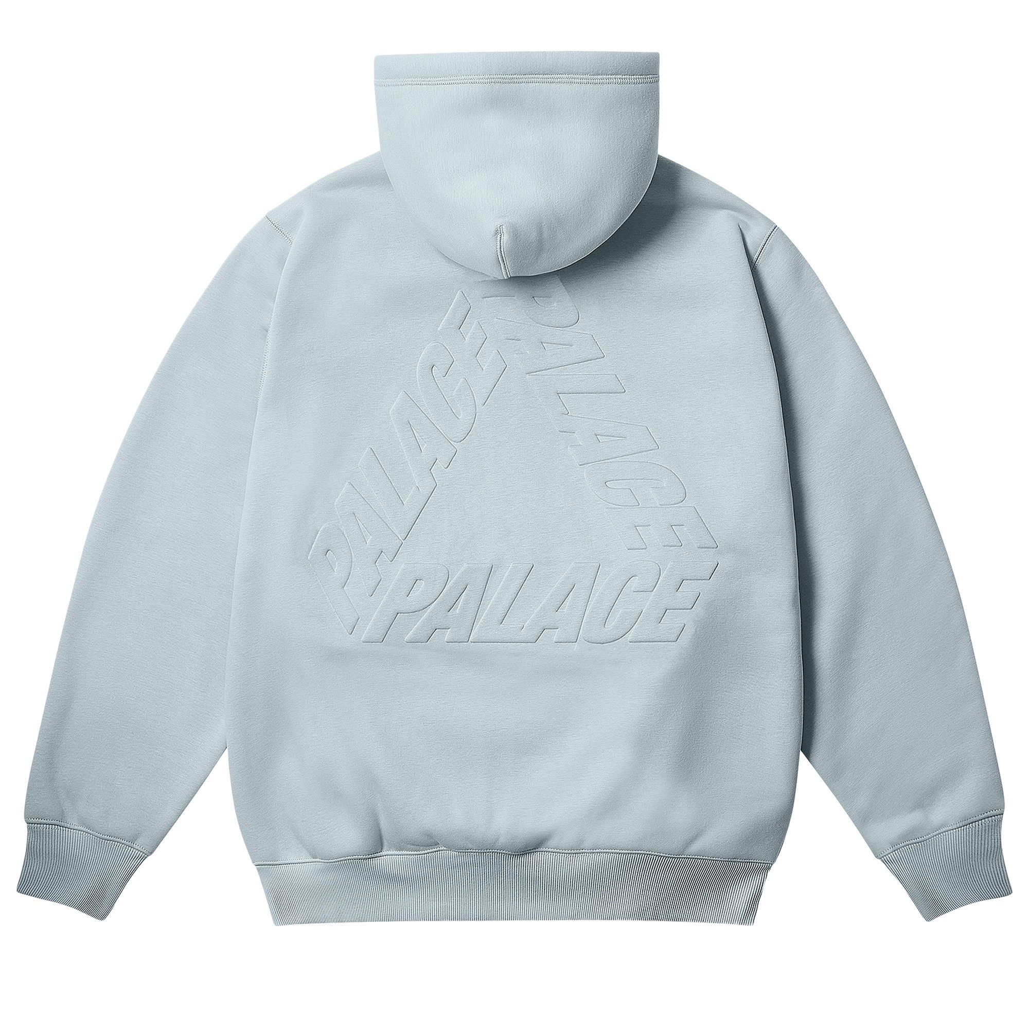 Buy Palace Thermal Embossed P3 Zip Hood 'Faint Blue' - P27CS087 | GOAT
