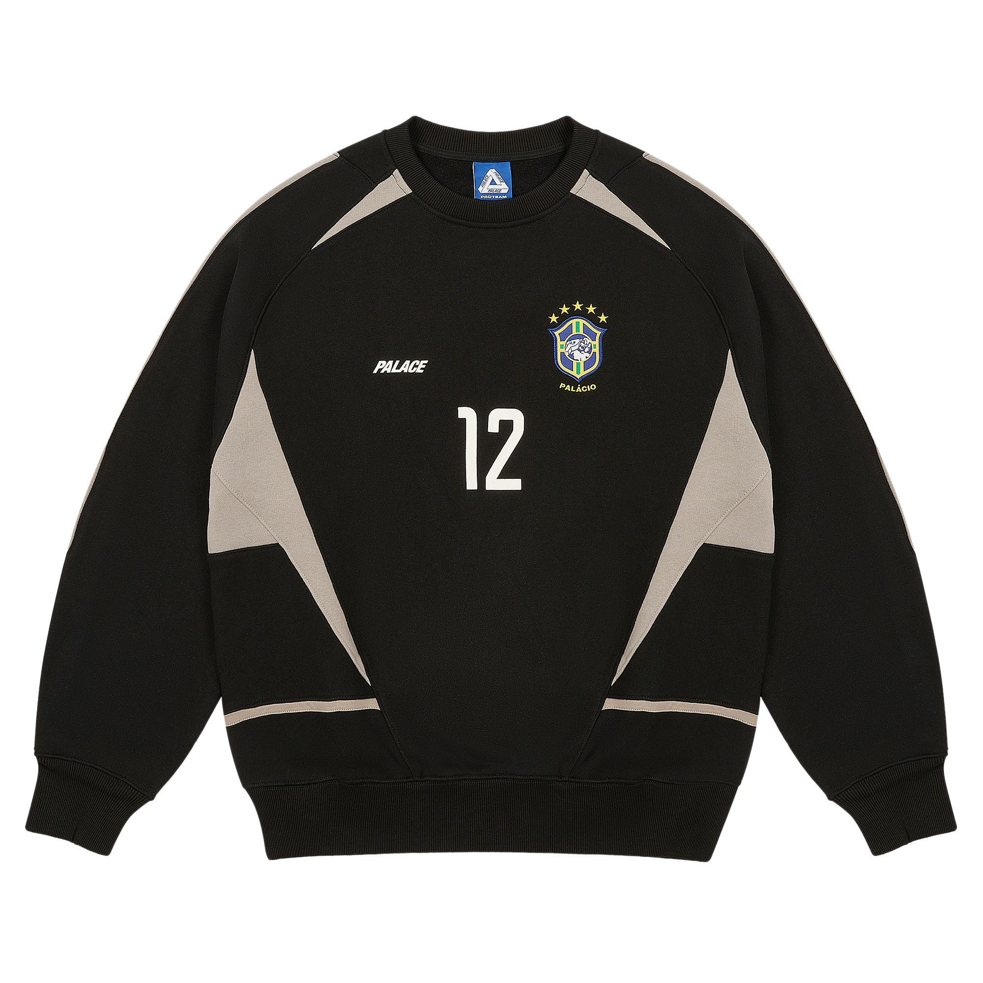 Size l Palace Pro Team 02 Crew 'Black'