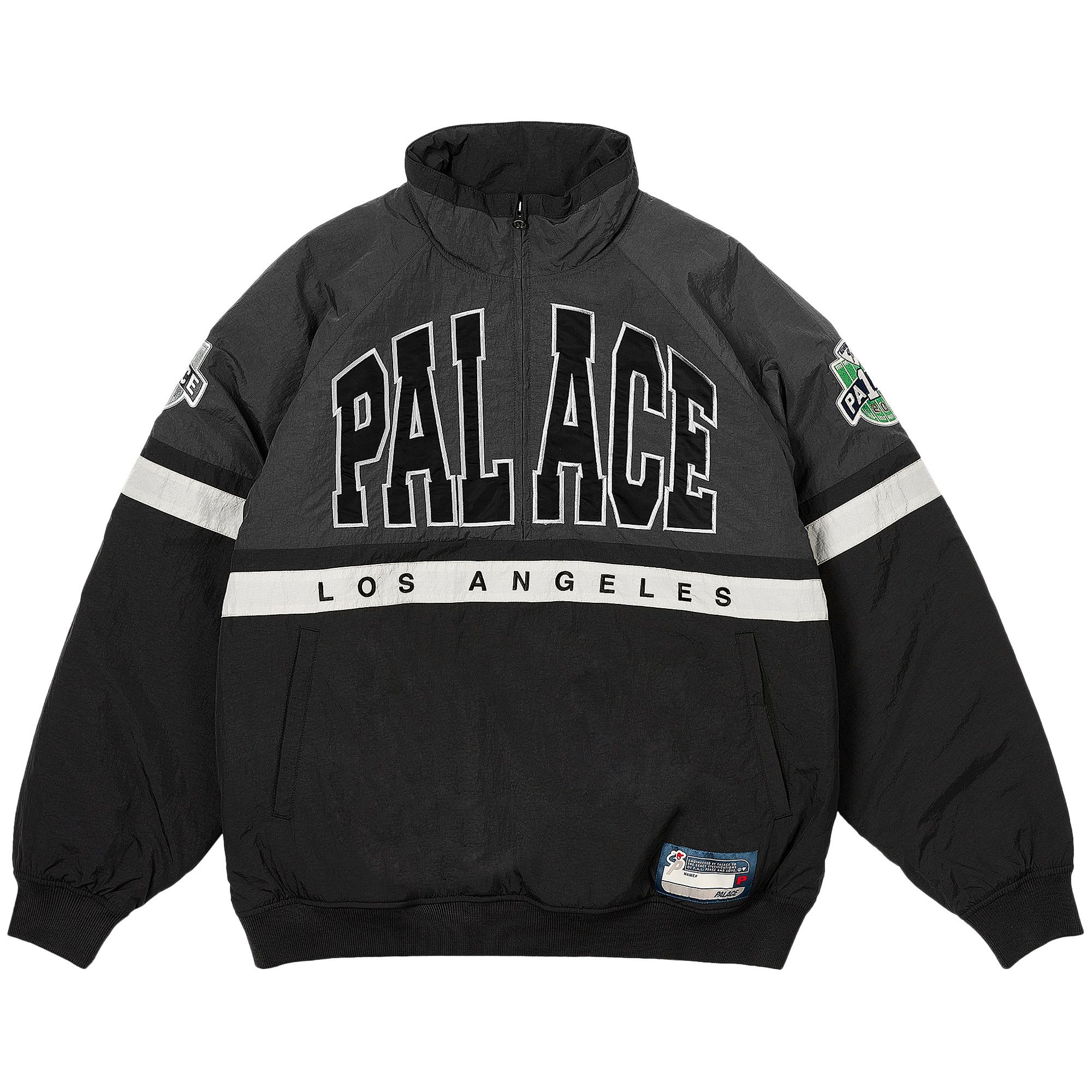 Size xl Palace Breakout Half Zip Bomber 'Black/Silver'