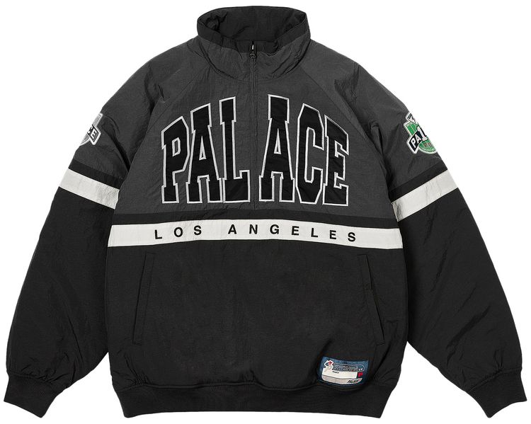 Palace Breakout Half Zip Bomber BlackSilver
