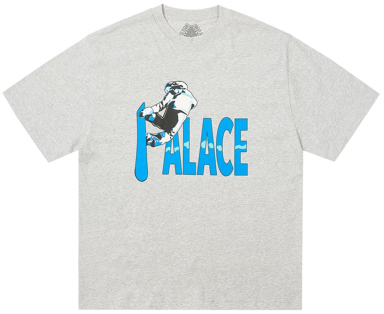 Palace Pow Pow T Shirt Grey Marl