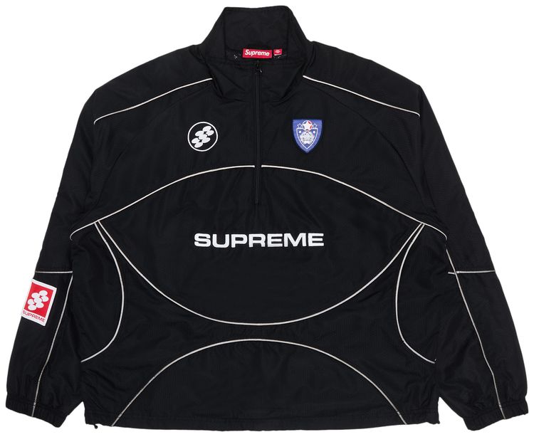 Supreme Reflective Piping Pullover Black