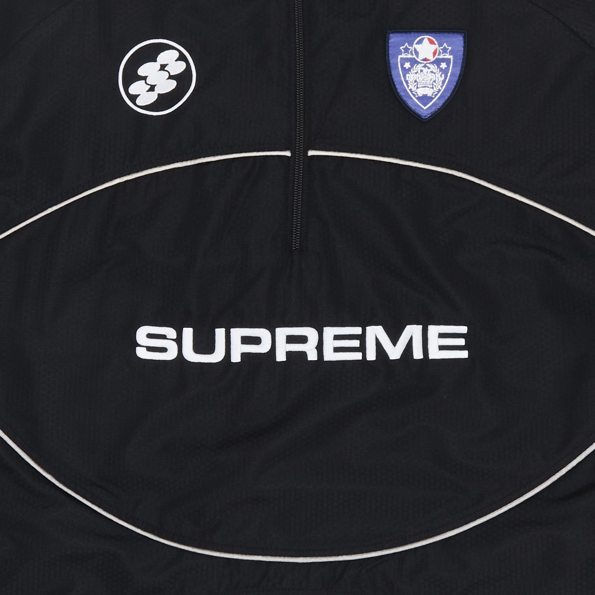 Supreme court half zip pullover black deals