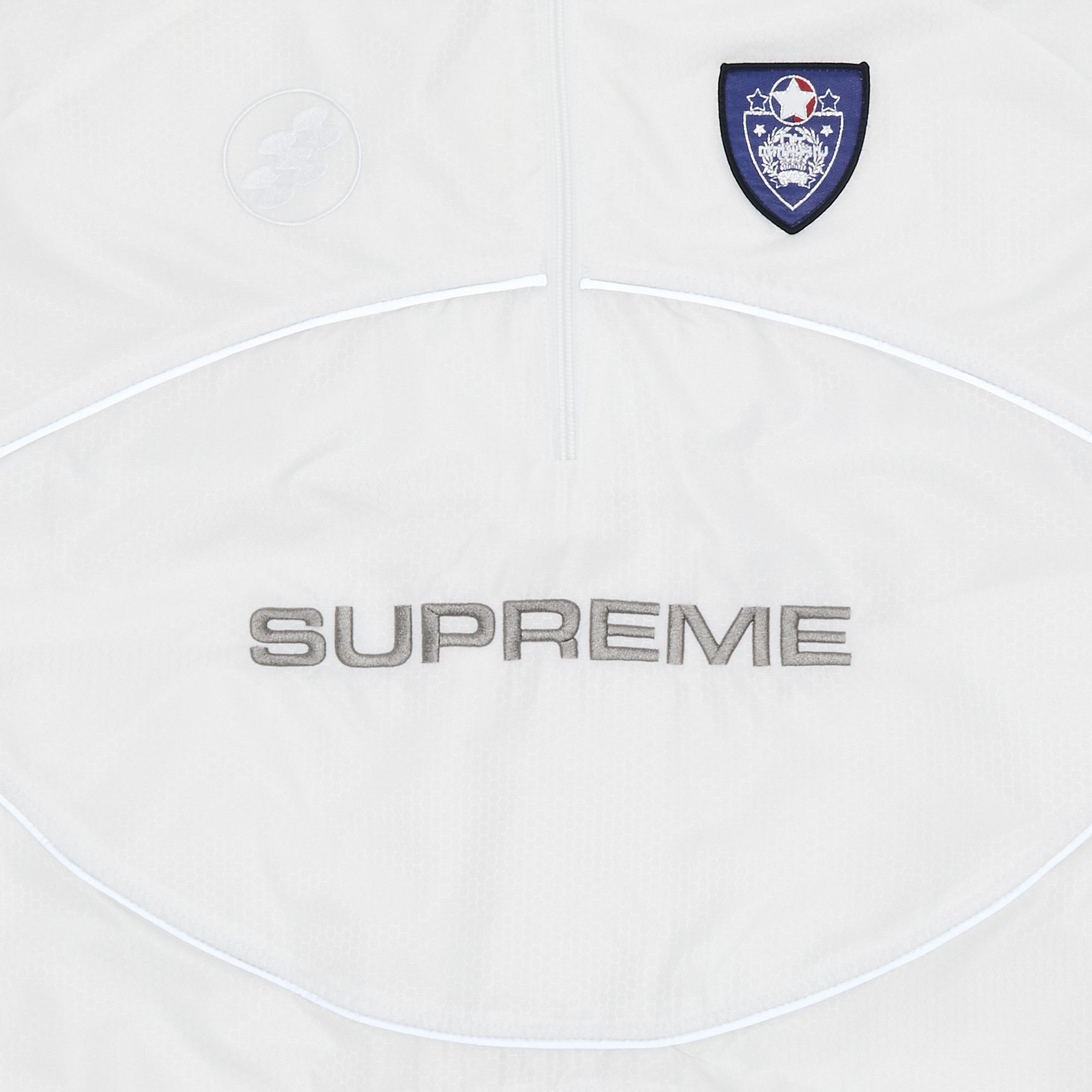 Supreme court half zip pullover white clearance