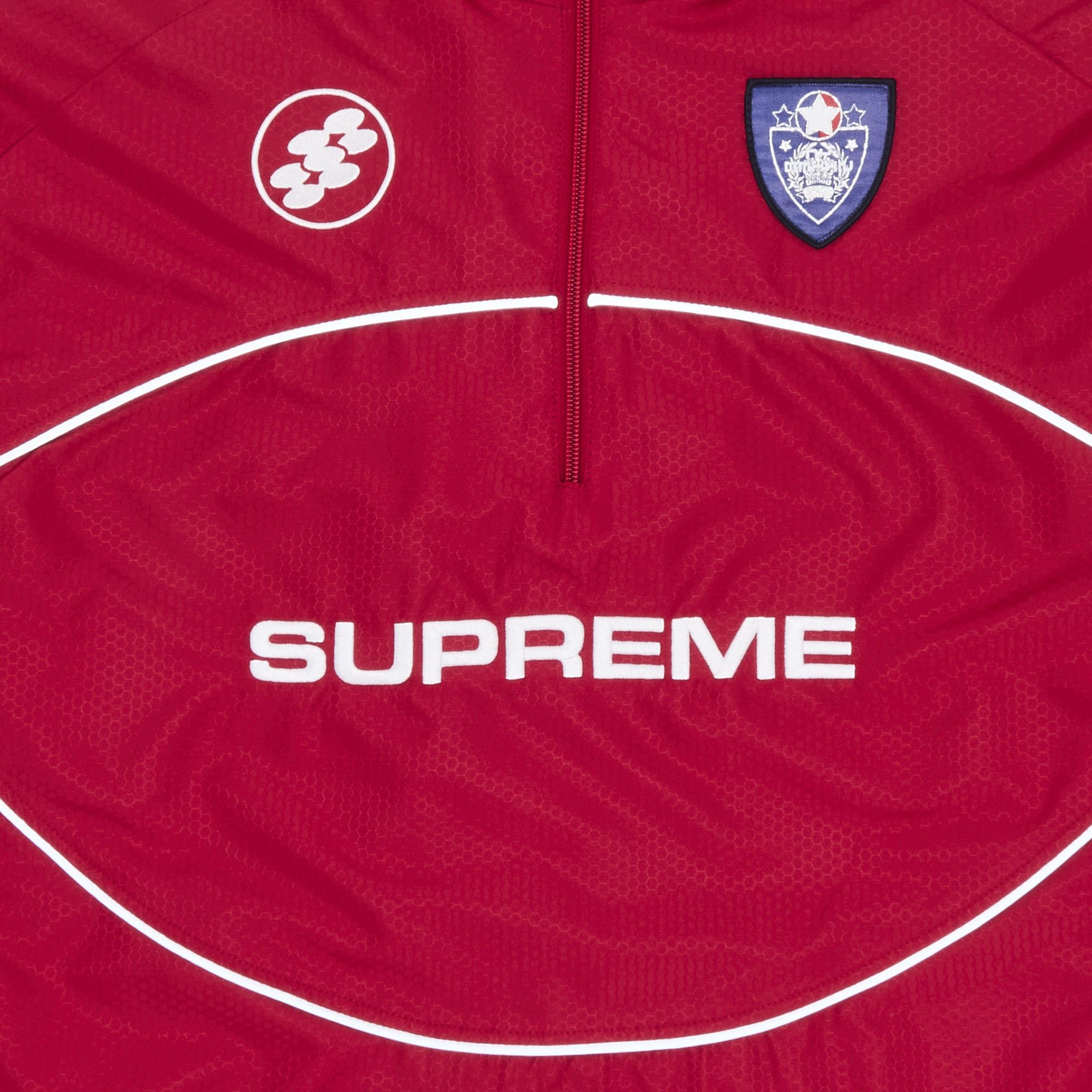 Buy Supreme Reflective Piping Pullover 'Red' - FW24J107 RED Buy Supreme Reflective Piping Pullover 'Red' - FW24J107 RED