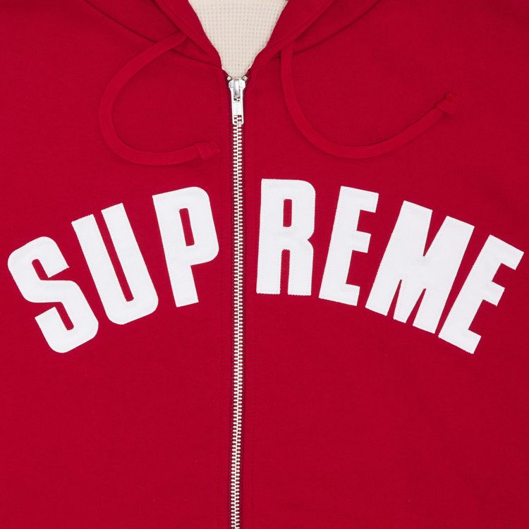 Supreme Arc Thermal Zip Up Hooded Sweatshirt Red