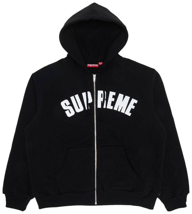 Supreme Arc Thermal Zip Up Hooded Sweatshirt Black