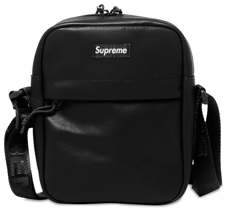 Supreme Leather Shoulder Bag Black
