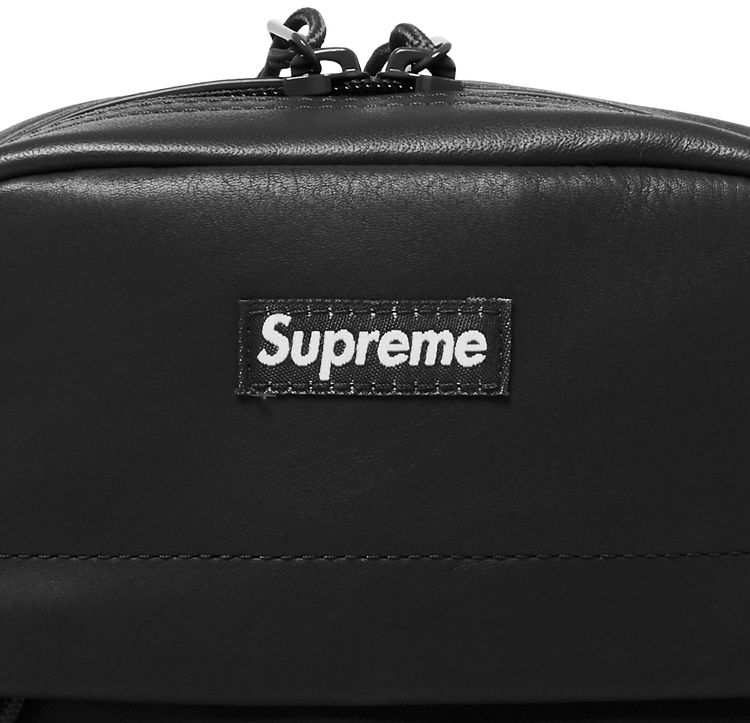Supreme Leather Shoulder Bag Black