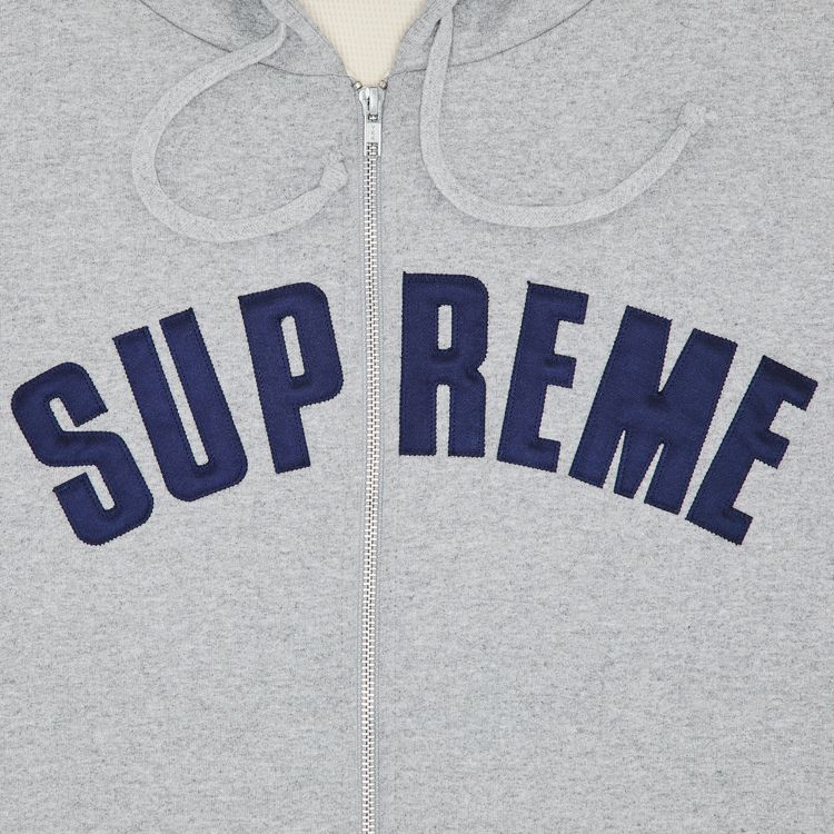 Supreme Arc Thermal Zip Up Hooded Sweatshirt Heather Grey
