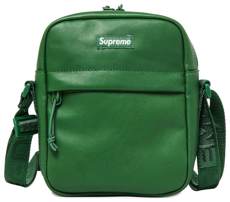 Supreme Leather Shoulder Bag Green
