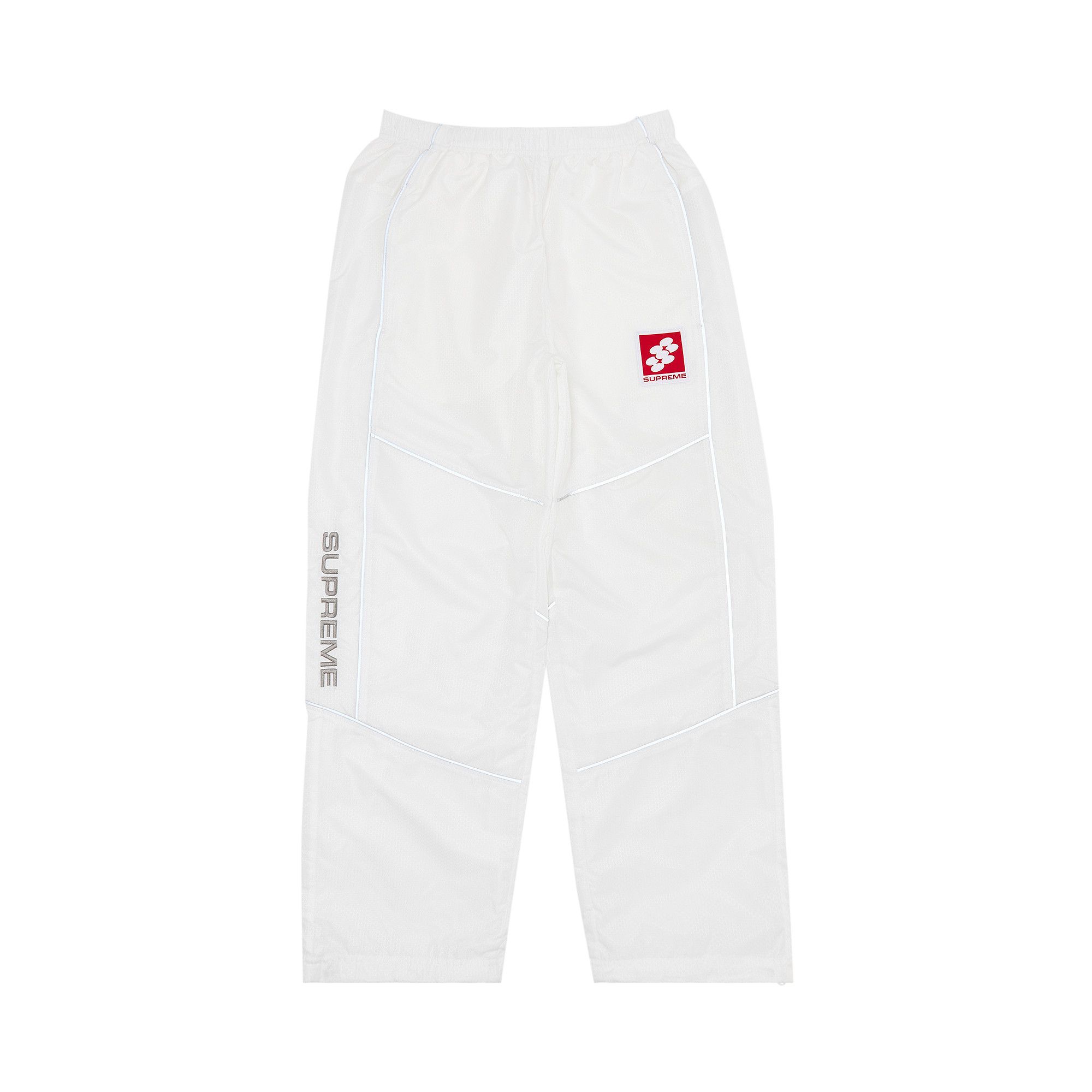 Buy Supreme Reflective Piping Track Pant White FW24P88 WHITE GOAT