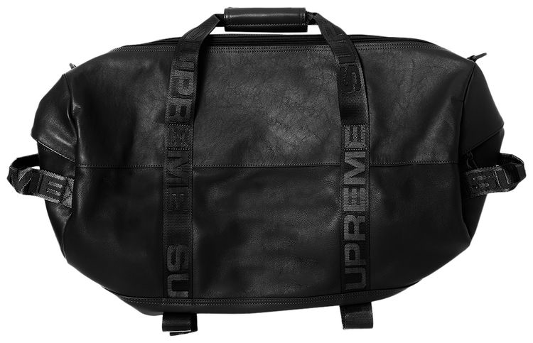 Supreme Leather Duffle Bag Black