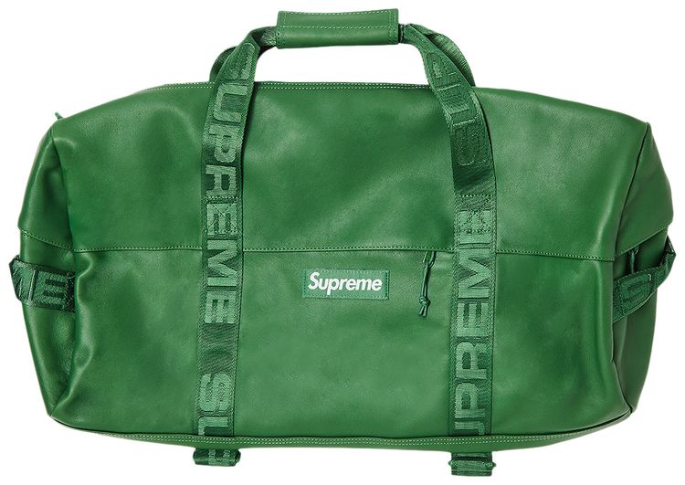 Supreme Leather Duffle Bag Green