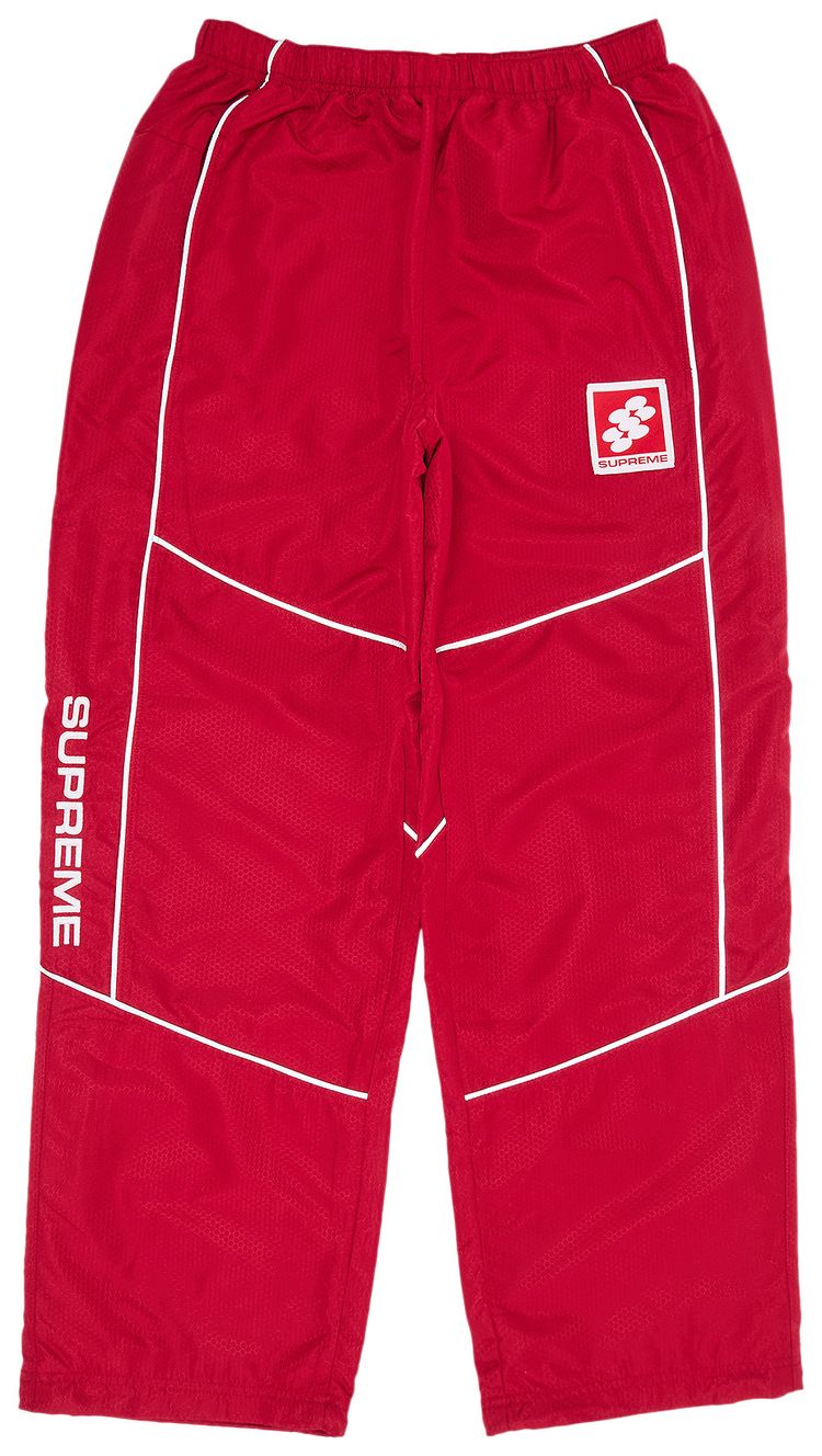 Supreme Reflective Piping Track Pant Red