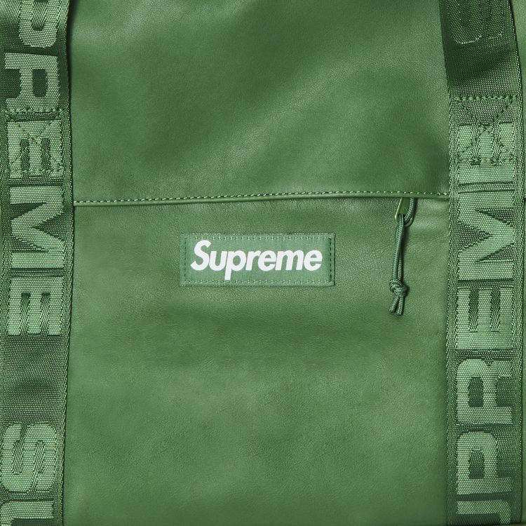 Supreme Leather Duffle Bag Green