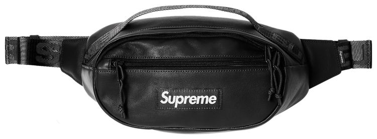 Supreme Leather Waist Bag Black
