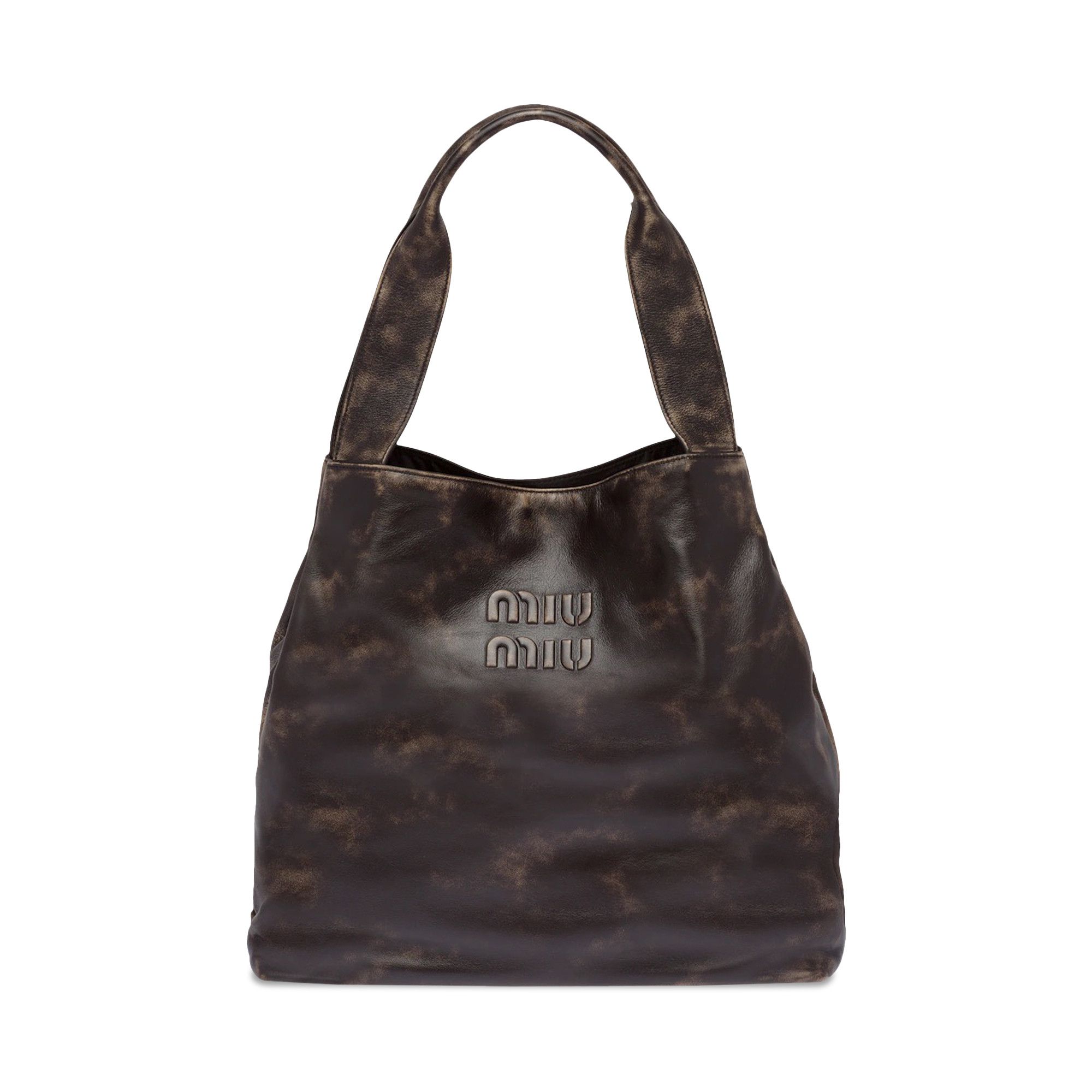 Buy Miu Miu Leather Hobo Bag 'Coffee' - 5BC119 2F6P F0201 | GOAT