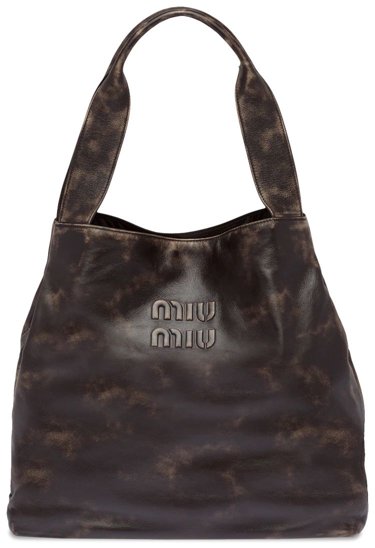 Miu Miu Leather Hobo Bag Coffee