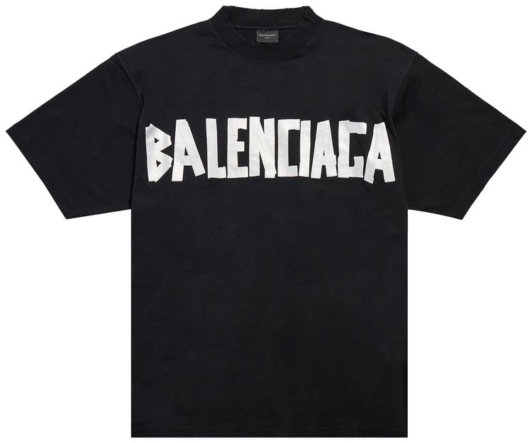 Balenciaga Medium Fit T Shirt Faded BlackSilver