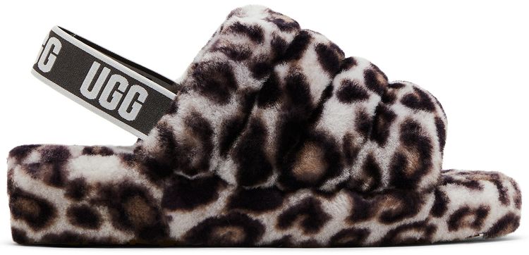Wmns Fluff Yeah Slide Panther Print   Stormy Grey