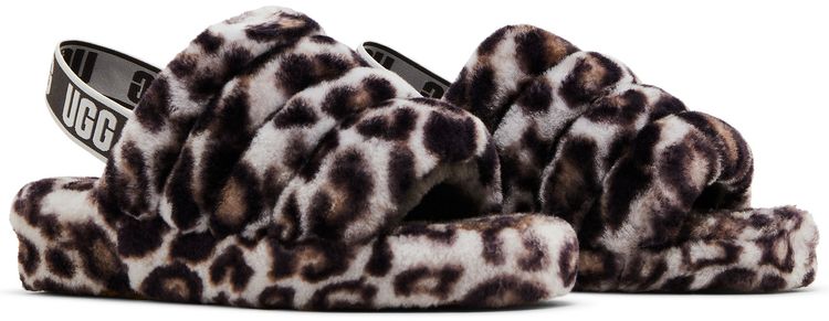 Wmns Fluff Yeah Slide Panther Print   Stormy Grey