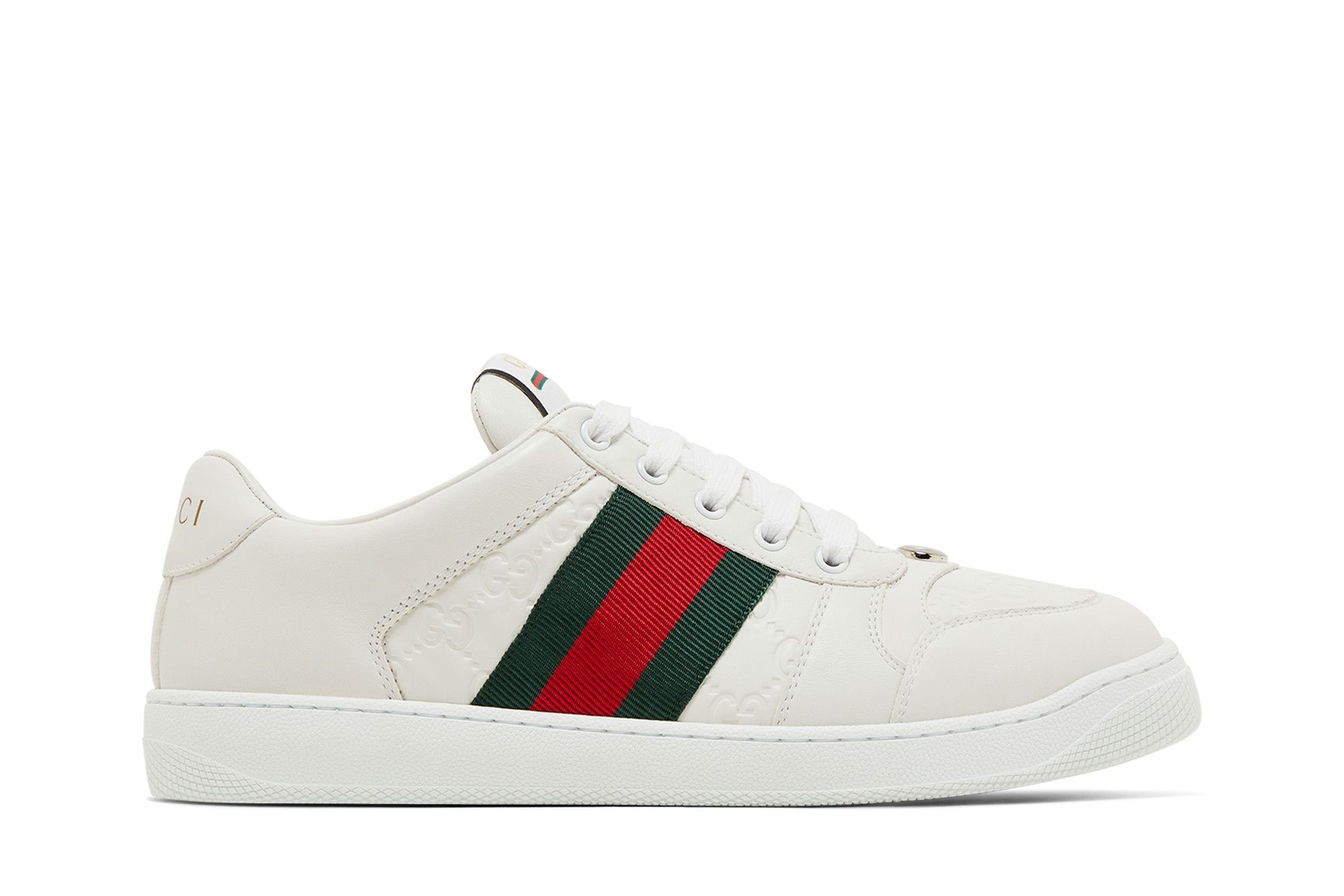 Original gucci white shoes discount