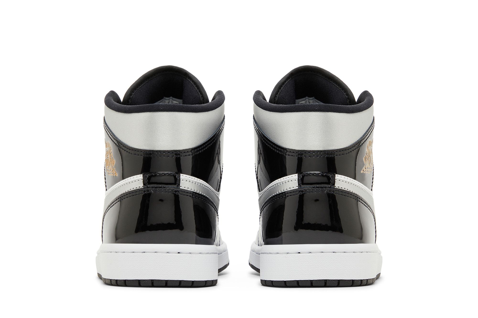 Buy Air Jordan 1 Mid SE 'Black White Metallic Silver