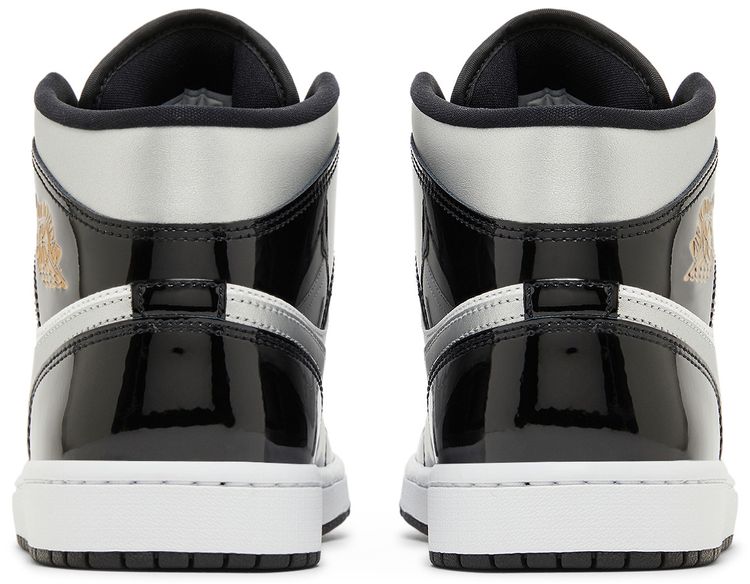 Air Jordan 1 Mid SE Black White Metallic Silver